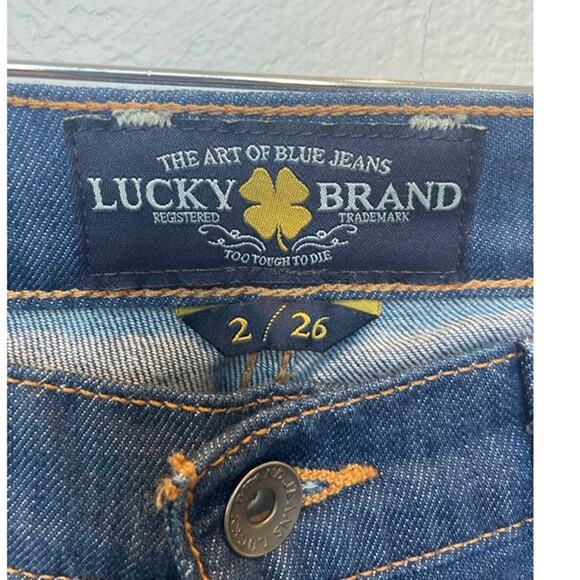 Lucky Brand Charlie Low-Rise Denim Flare Jeans Barclay Wash Women's Size 2/26 - Picture 3 of 7